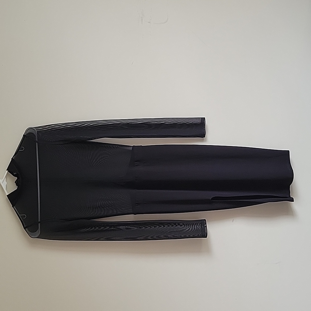 GoJane|Black Mesh Sheer Dress |